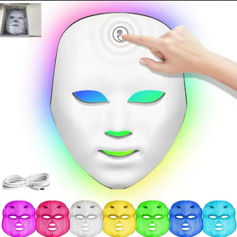 7-1 Colors LED Facial Skin Care Mask, Led Face Mask Light Therapy